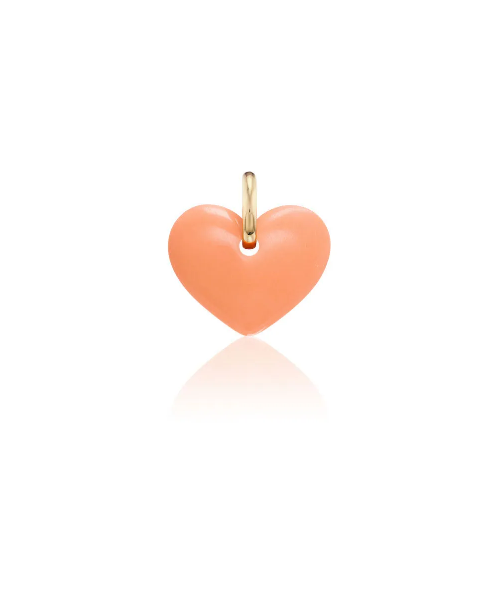 Coral Heart Pendant