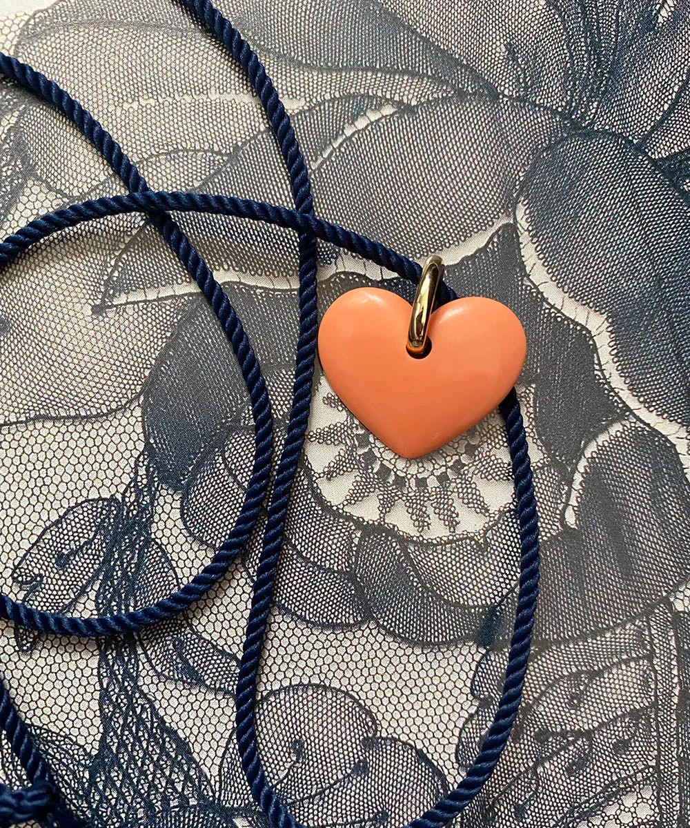 Coral Heart Pendant