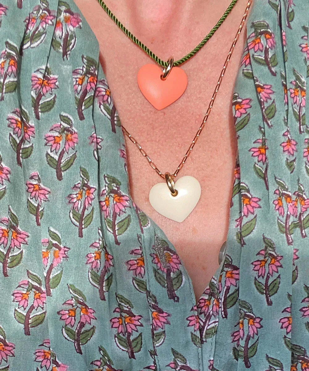 Coral Heart Pendant