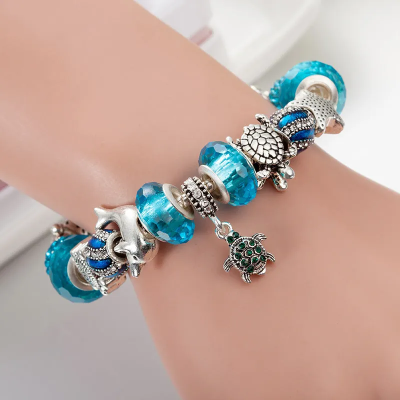 Crystal Enamel Beads Charm Beads Bracelet