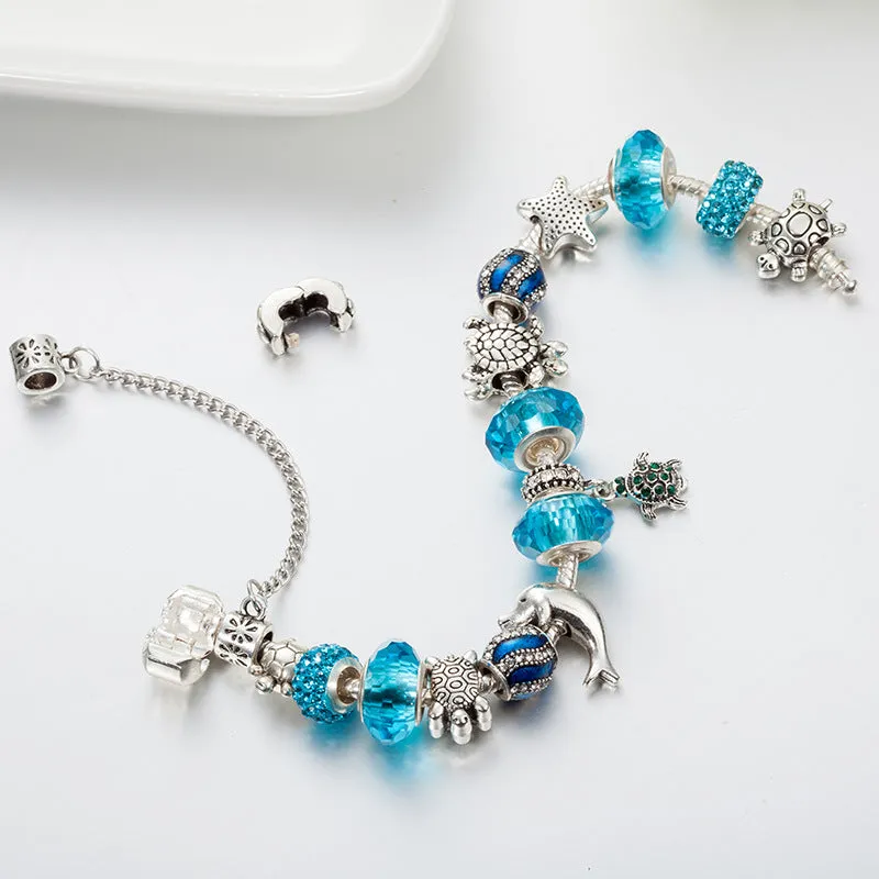 Crystal Enamel Beads Charm Beads Bracelet