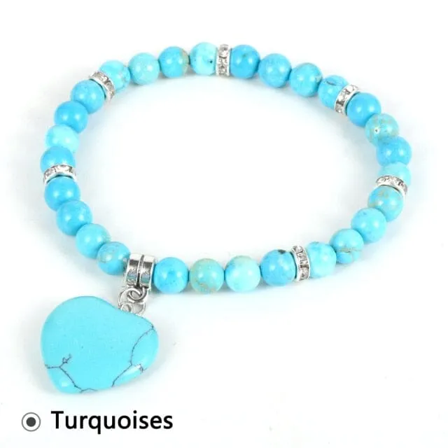 Crystal Love Heart Charm Bracelet