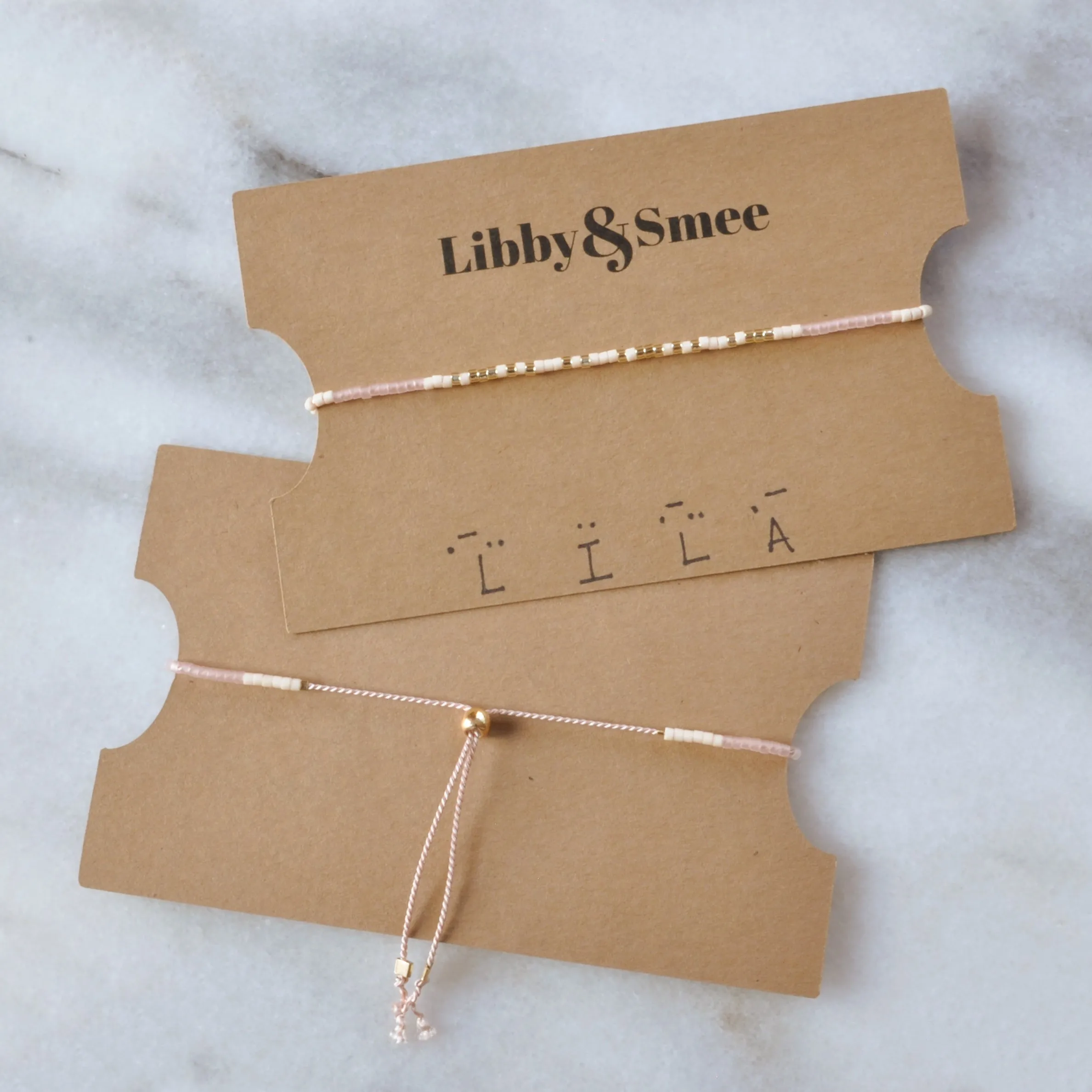 Custom Name Morse Code String Bracelet