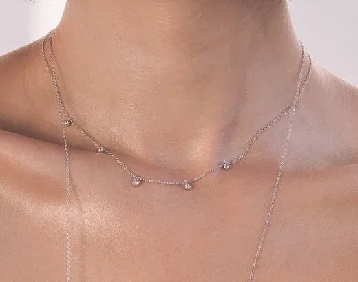 CZ Drop Choker Necklace