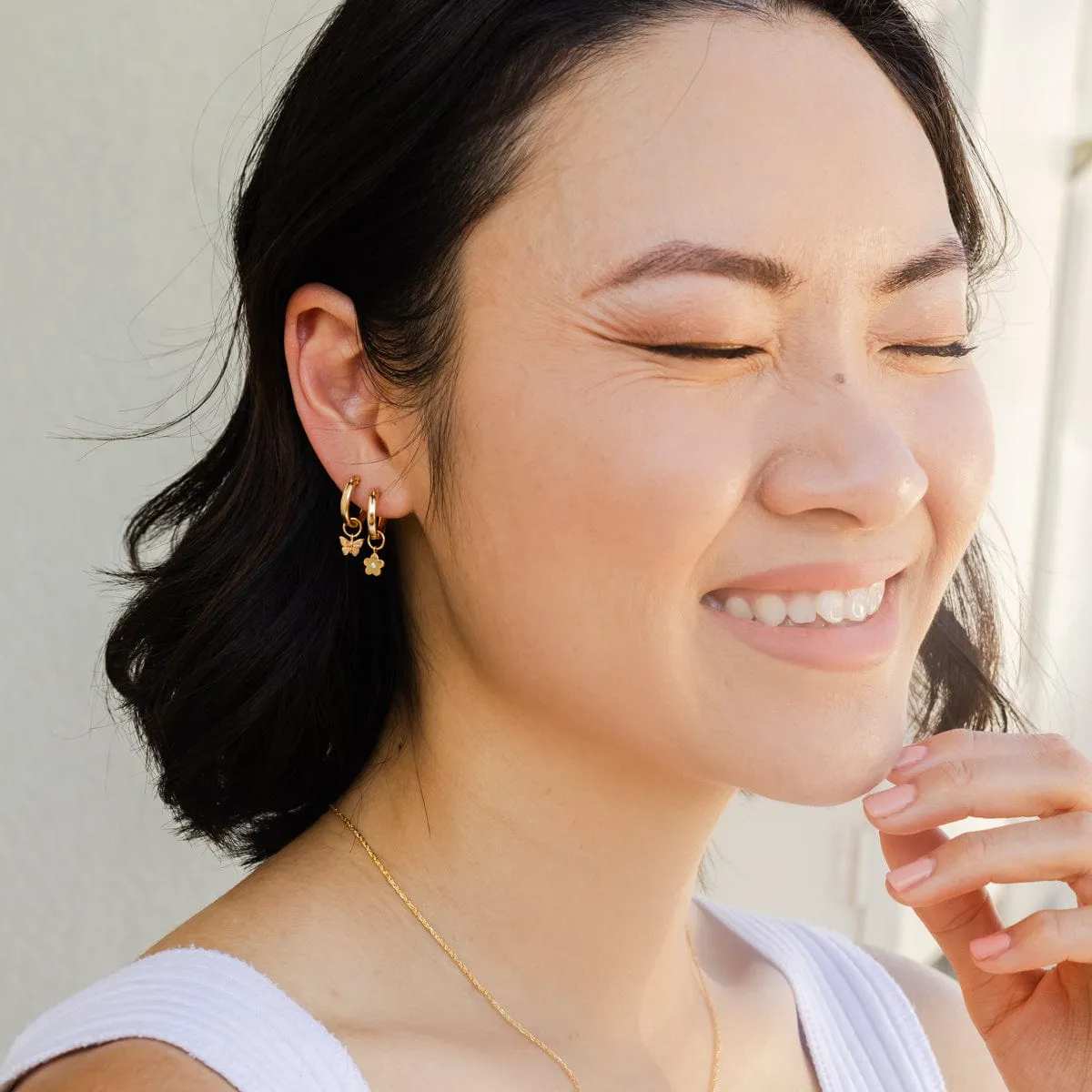 Daisy Hoop Charm