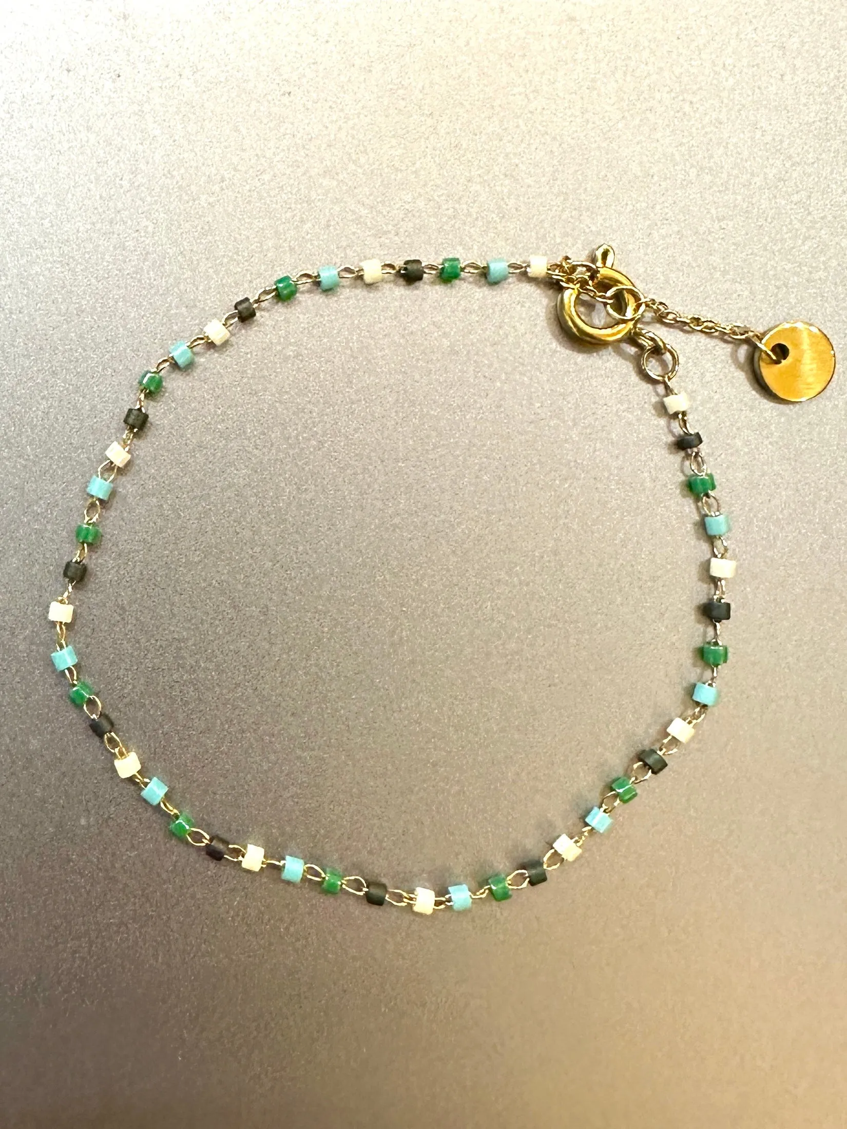 Delicate Dainty Semi Precious Seed Beads Bracelet