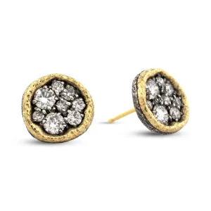 Dew Pond Diamond Cluster Stud Earrings