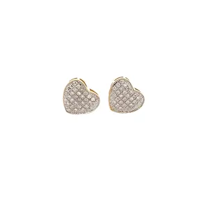 Diamond 0.24Ctw Heart Shaped Earrings