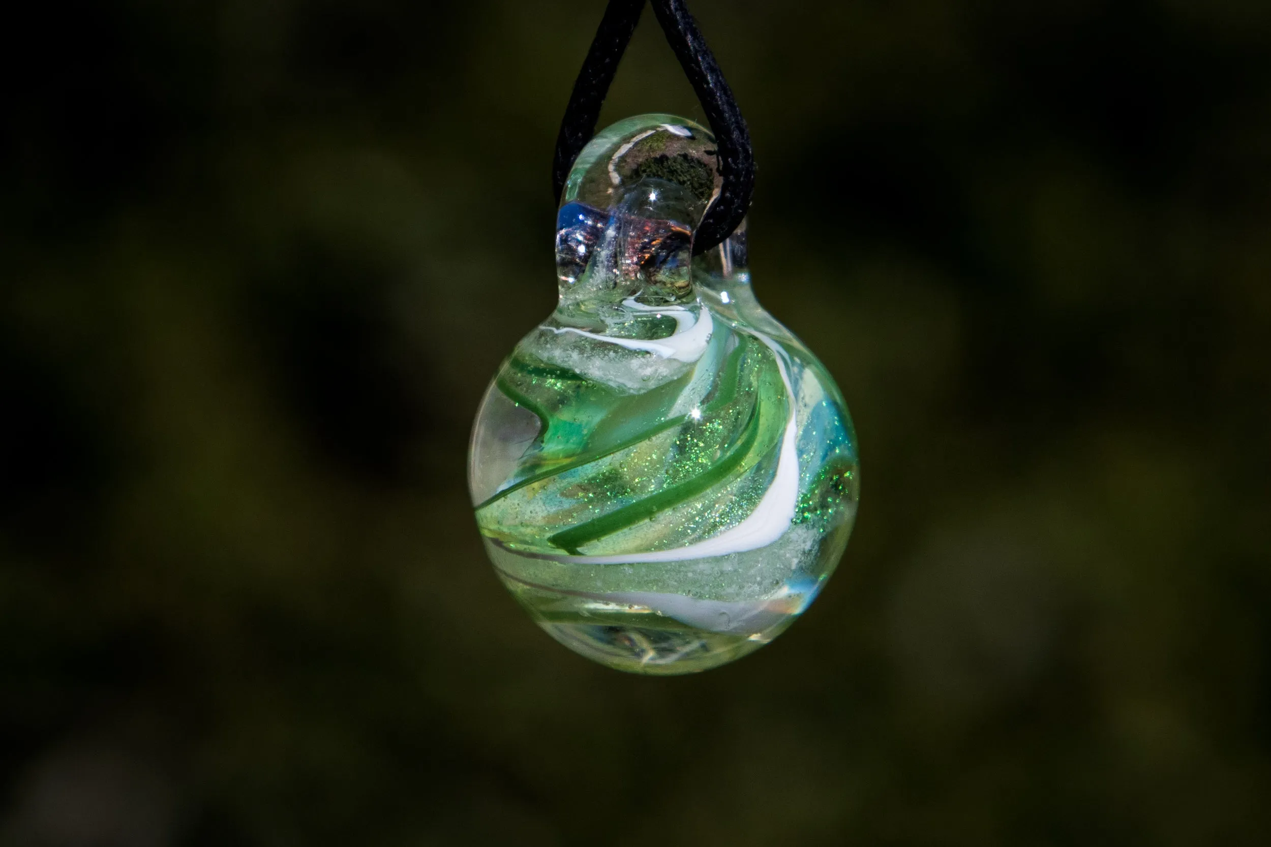 Dichroic Ball Pendant with Ash