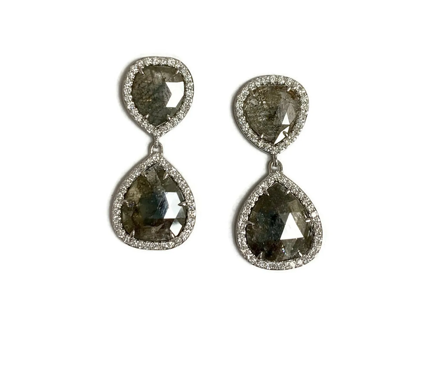 Double Pear Drop Earrings