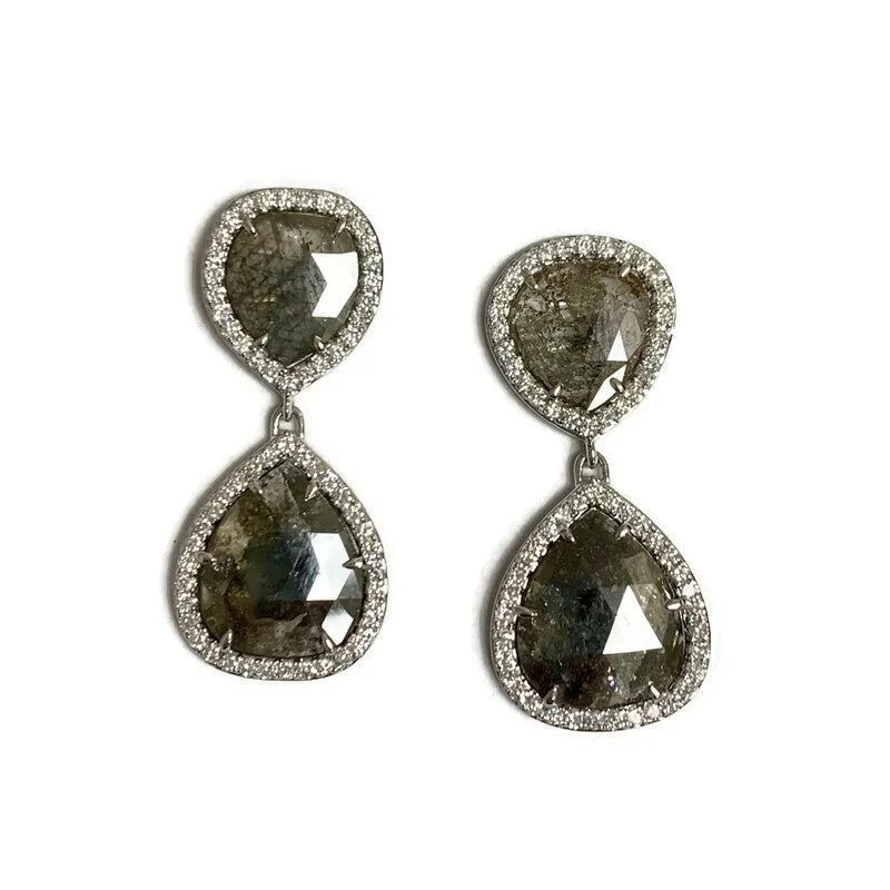 Double Pear Drop Earrings