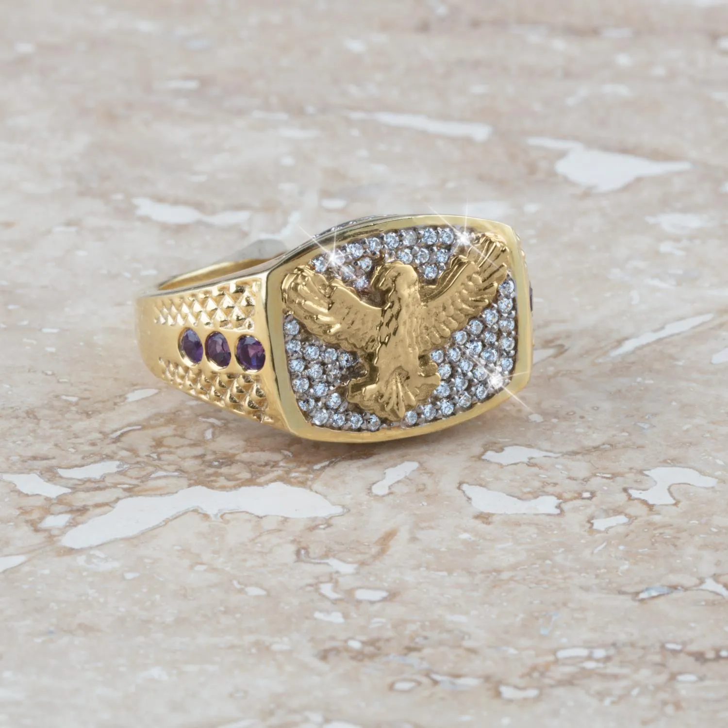 Eagle Amethyst Ring