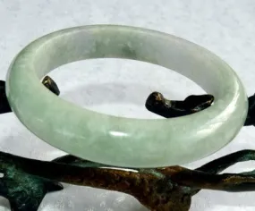 Earthy Genuine Jadeite Burmese Jade Bangle Bracelet 56.5mm (BB2828)