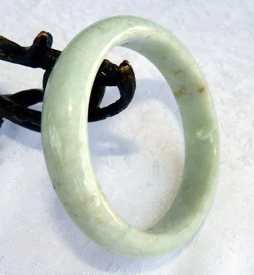 Endlessly Interesting Burmese Jadeite Grade A Bangle Bracelet 57 mm   Certificate (697)