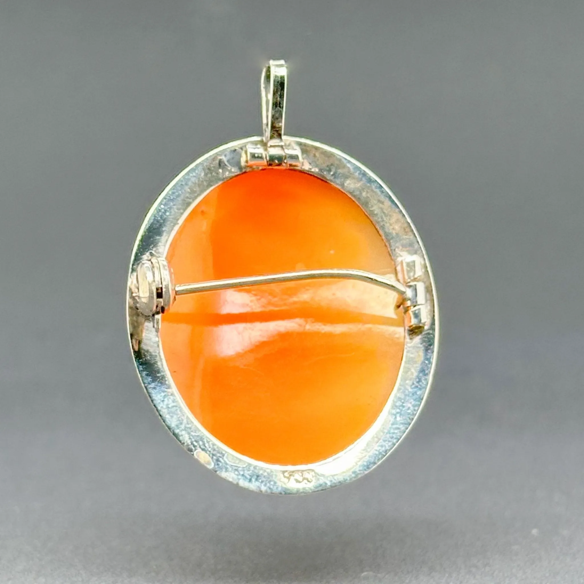 Estate SS Cameo Pendant/Pin