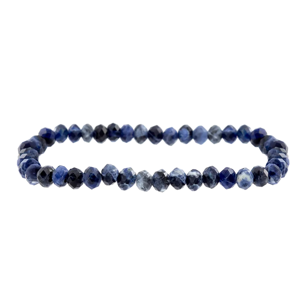 Faceted Sodalite Gemstone Bracelet