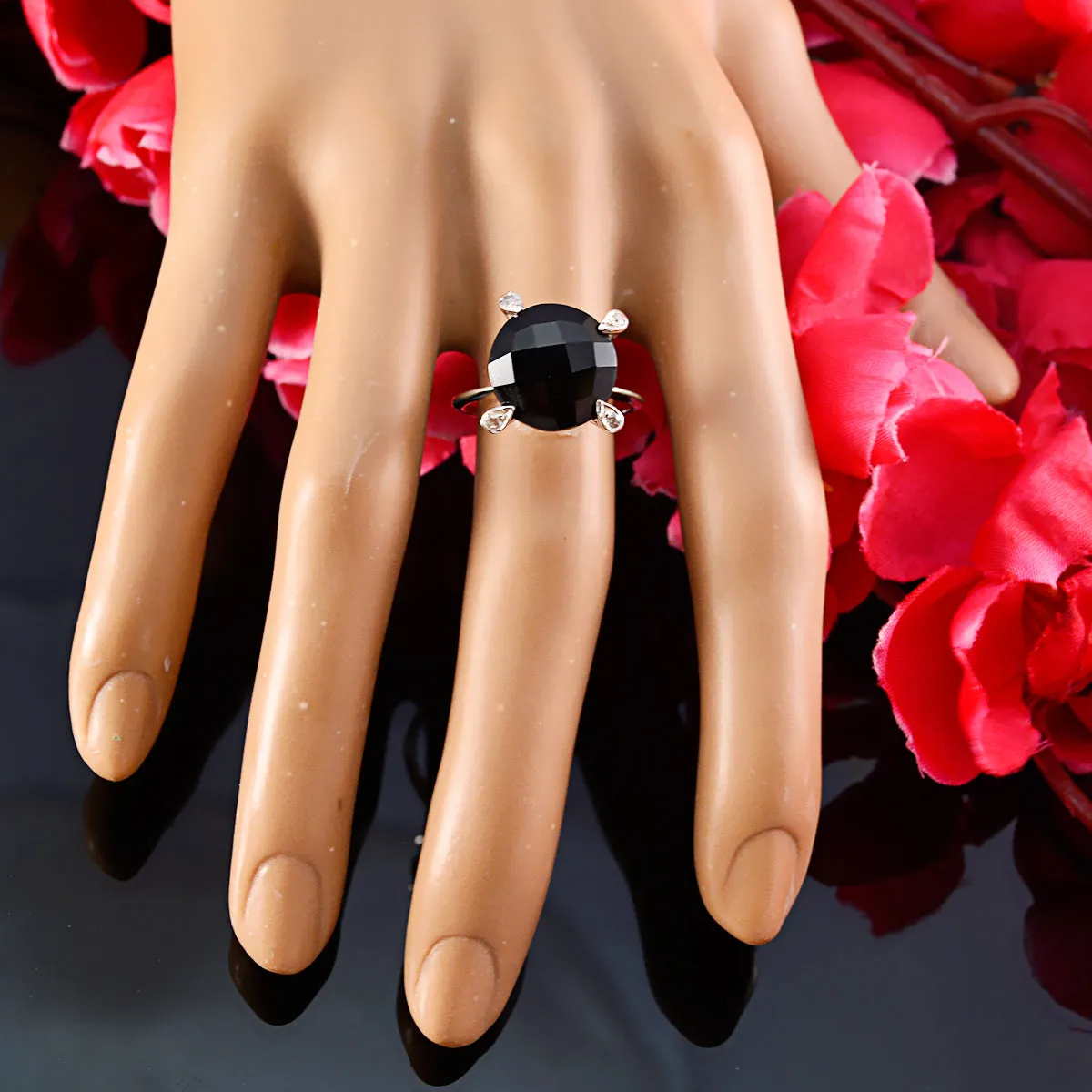 Fair Gem Black Onyx 925 Silver Ring Jewelry For Ashes Of Loved Ones