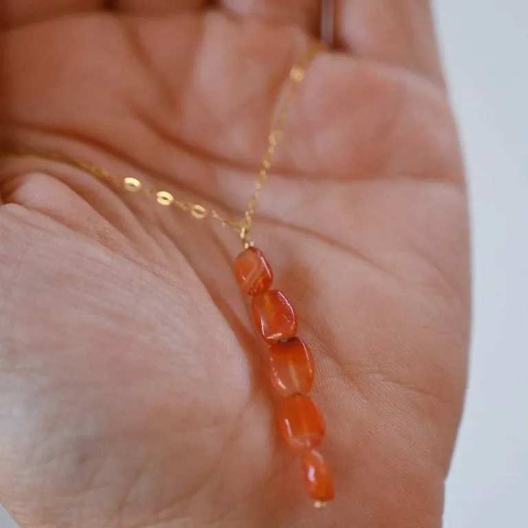 Fire From Her Heart Carnelian Necklace