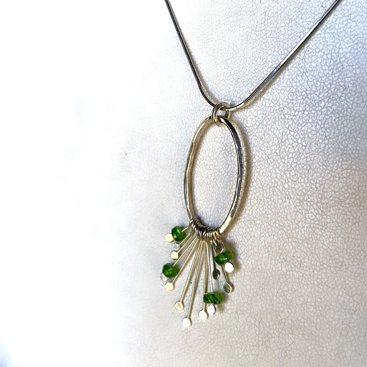 Fireworks chrome diopside necklace