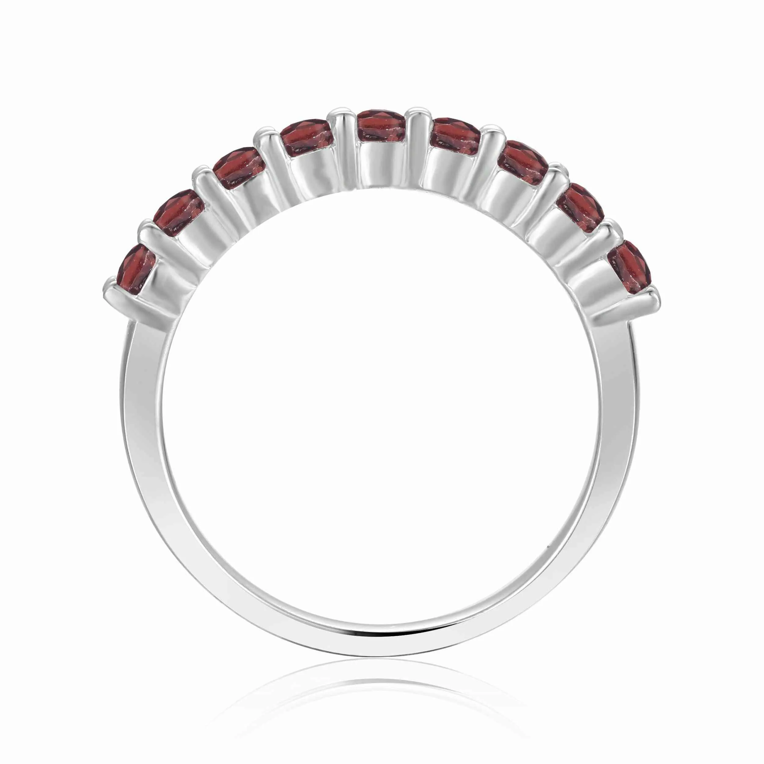 Garnet Half Eternity Ring