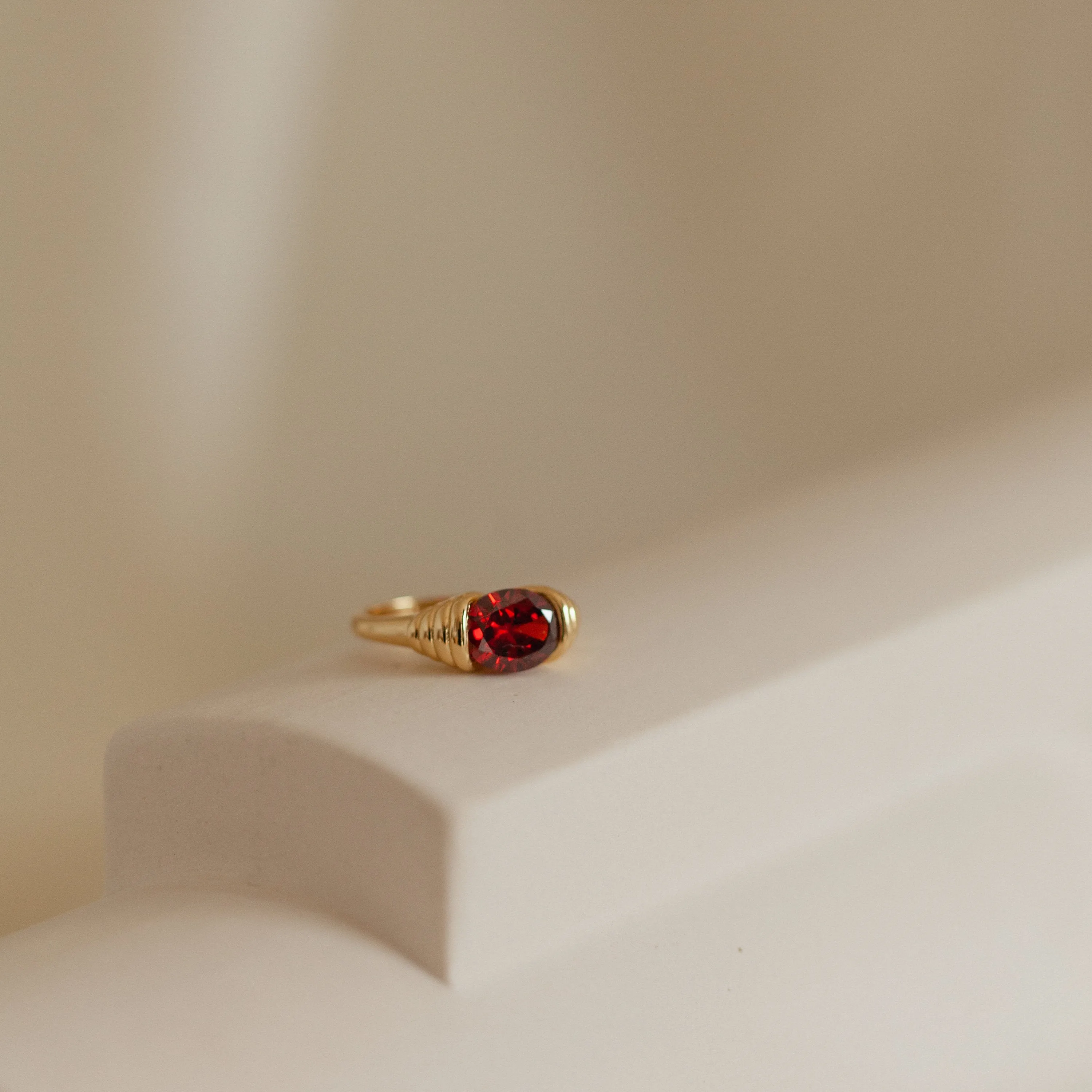 Garnet Signet Ring