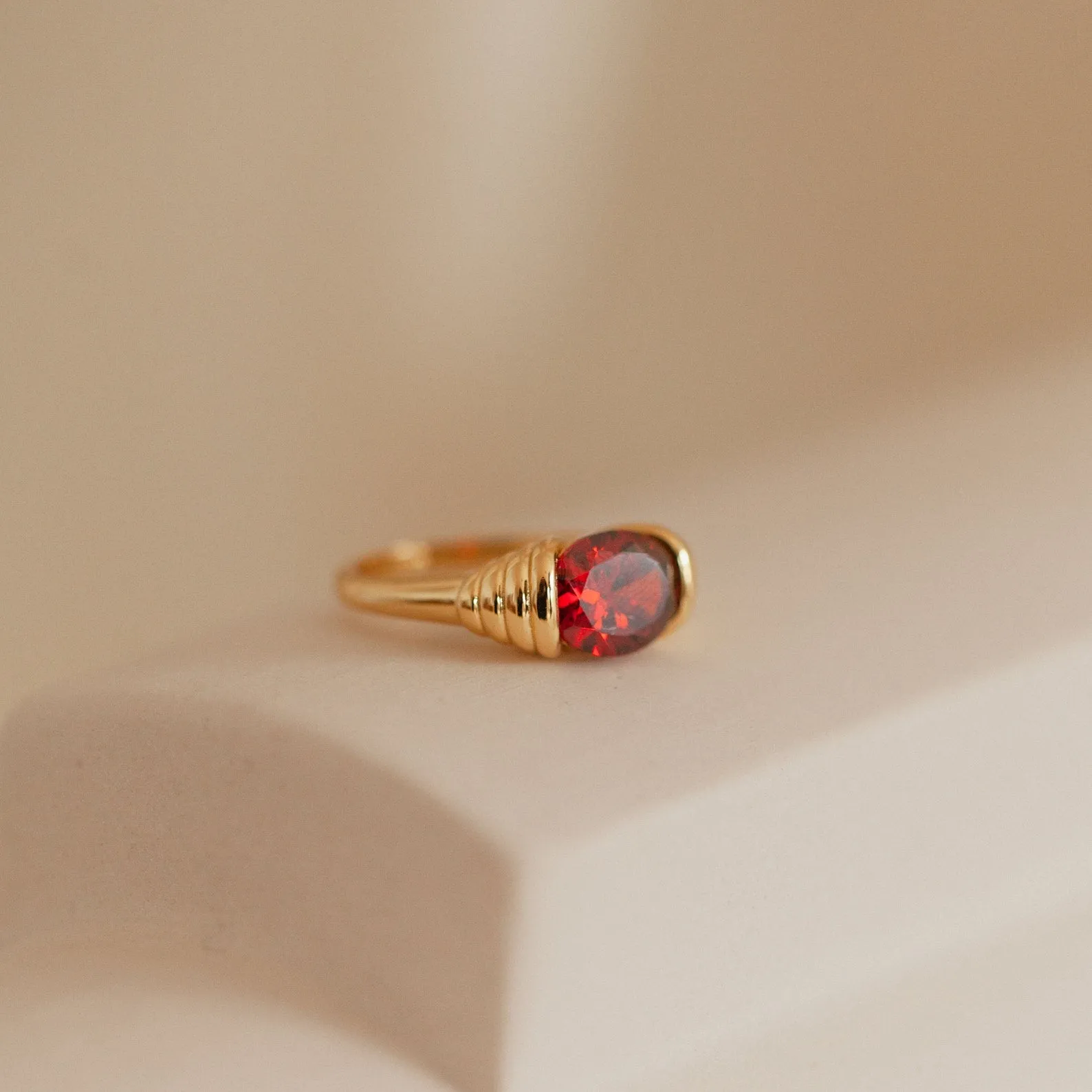 Garnet Signet Ring