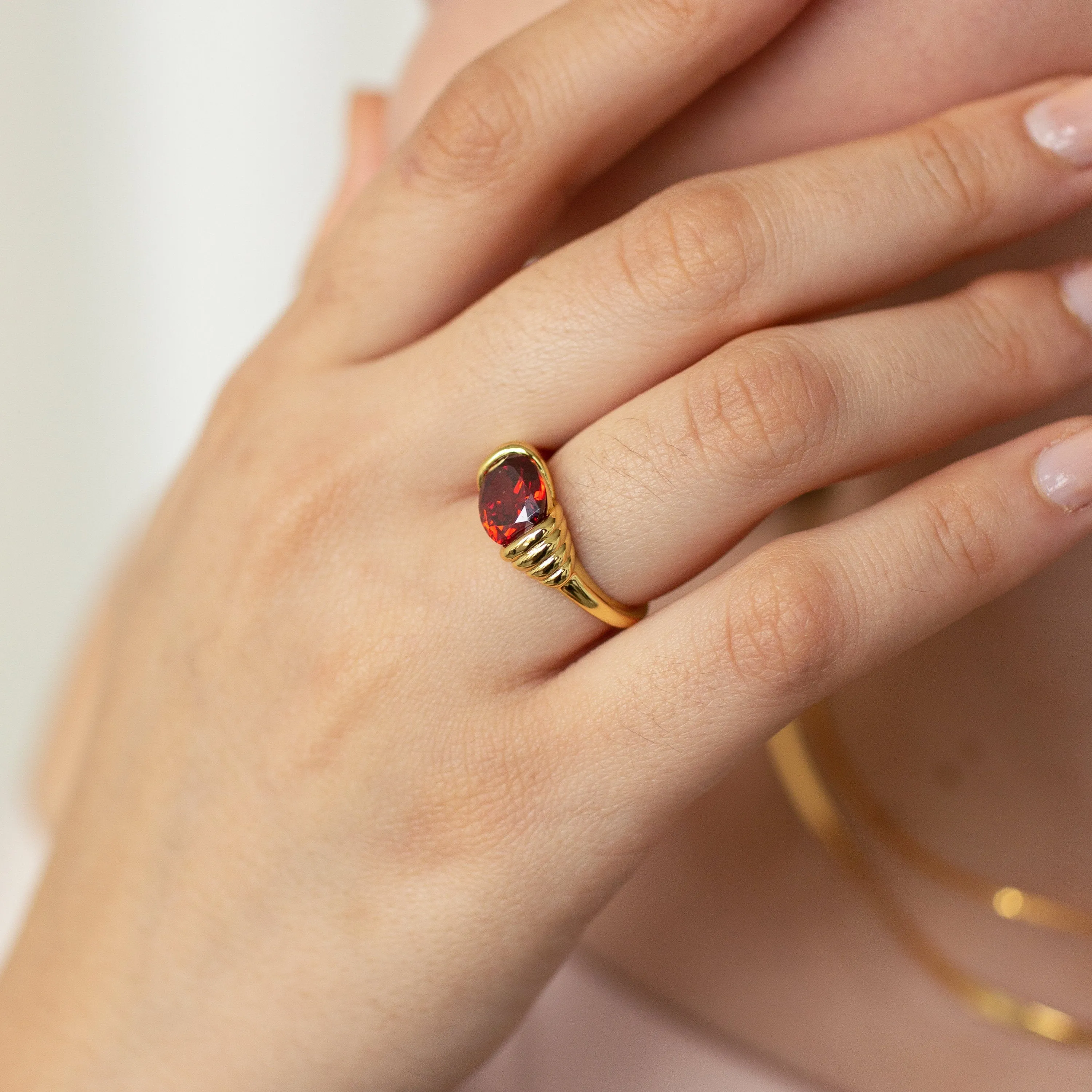 Garnet Signet Ring