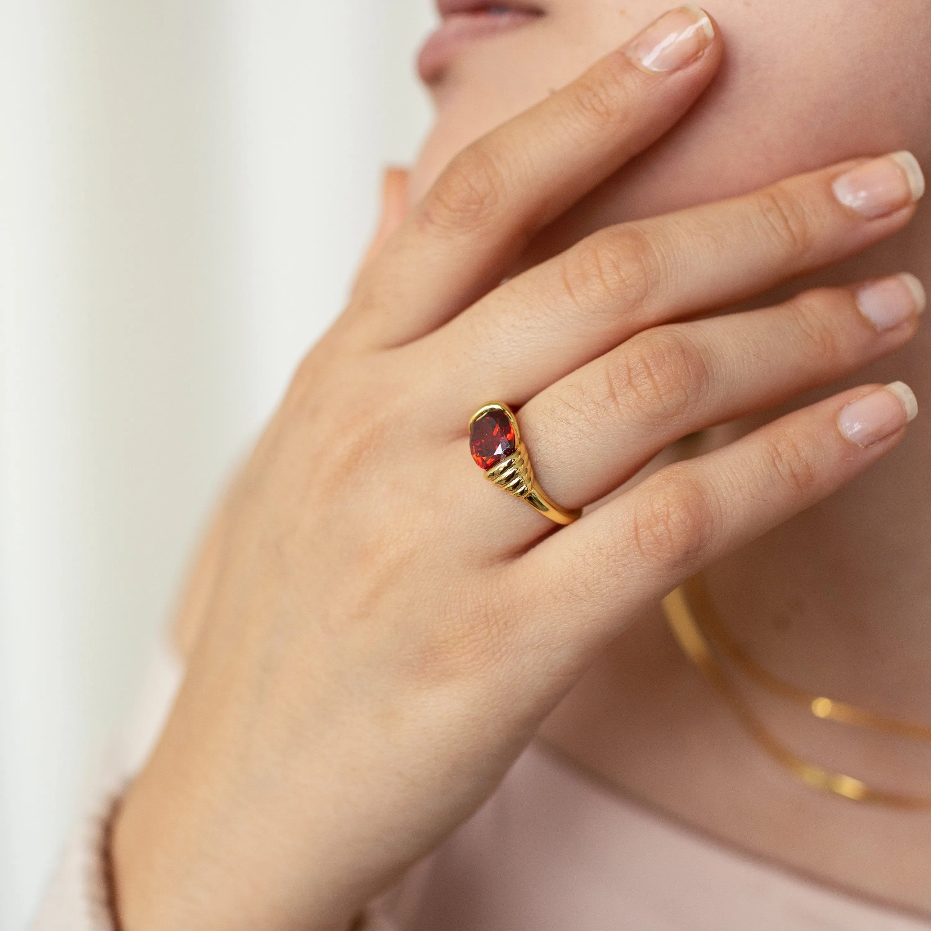 Garnet Signet Ring