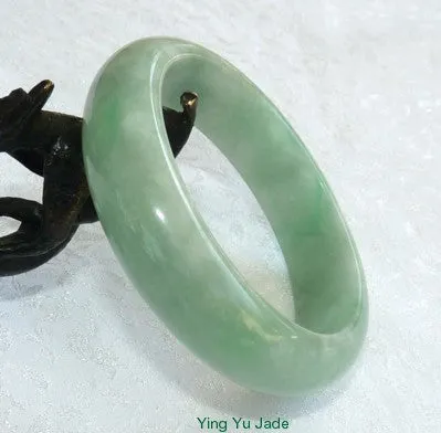 Glowing Good Green Jadeite Jade Bangle Bracelet 56mm (BB2810)