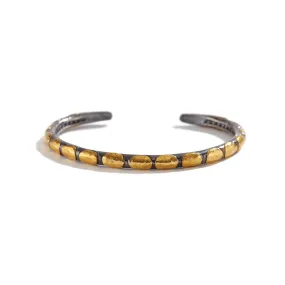 Gold and Oxidized Silver Bracelet