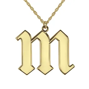 Gothic Initial Necklace-Miley Cyrus