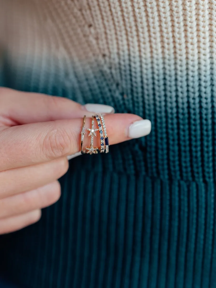 Gracie Ring Blue Sapphire 14K