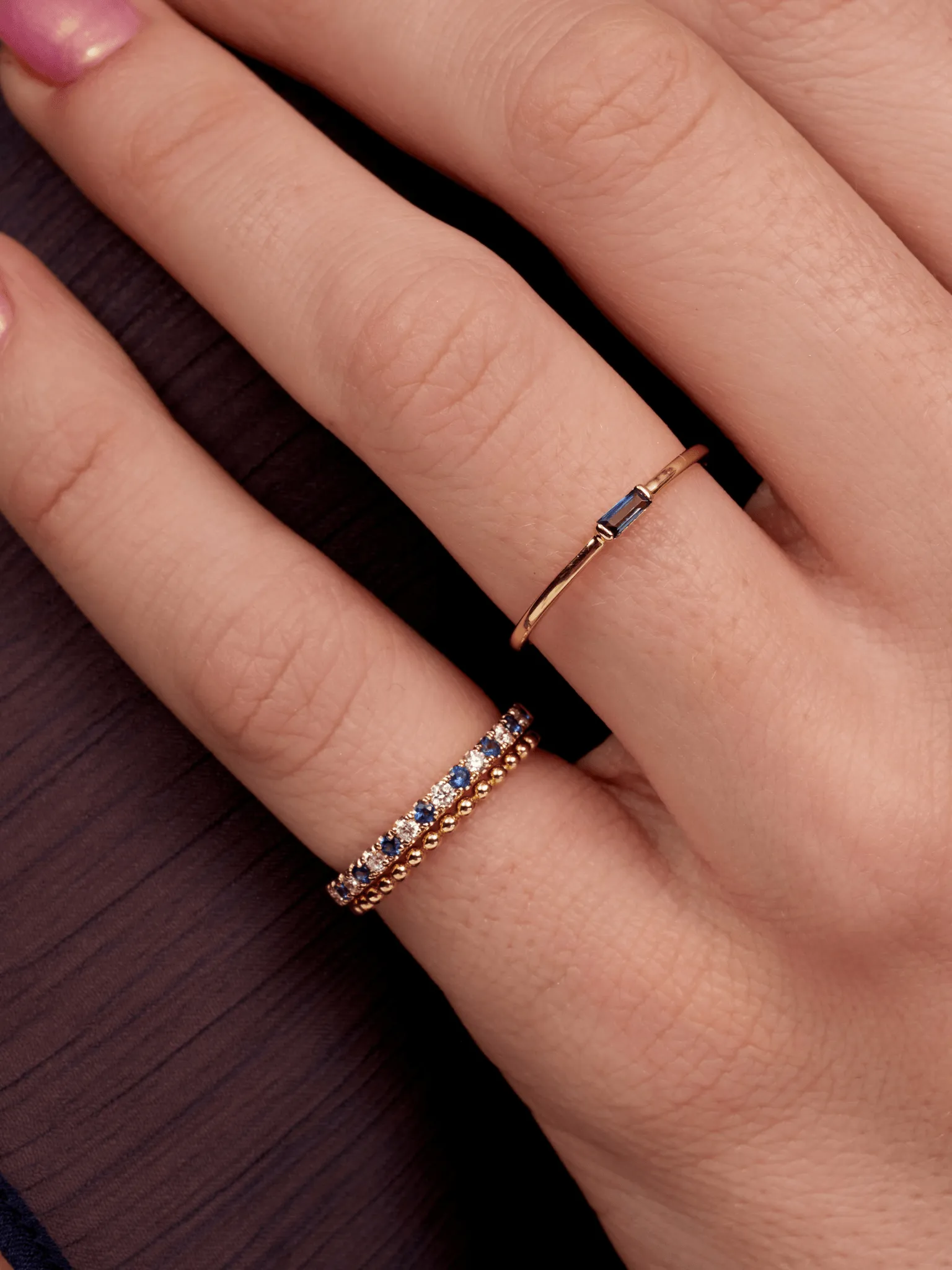 Gracie Ring Blue Sapphire 14K