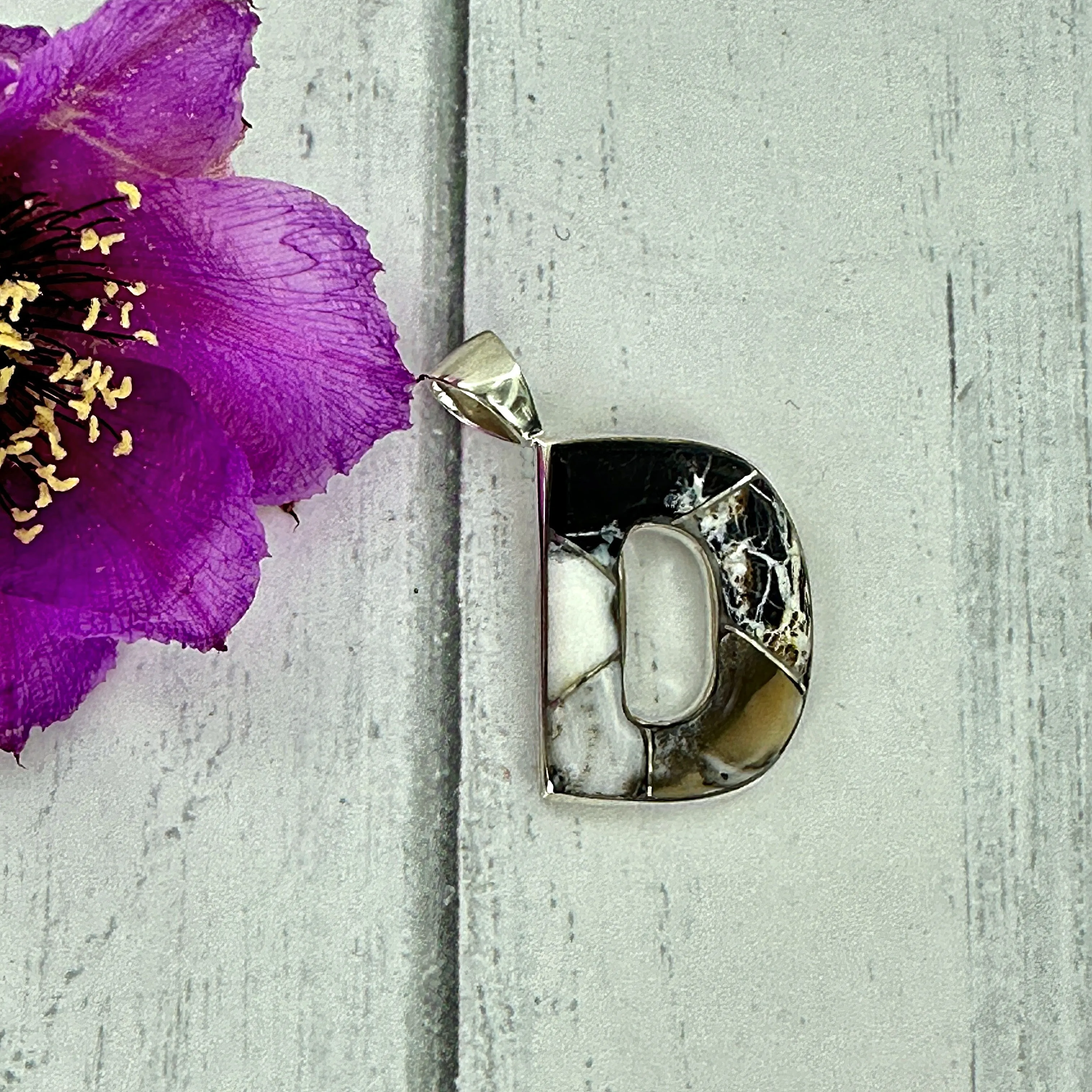 Initial Pendant {White Buffalo}