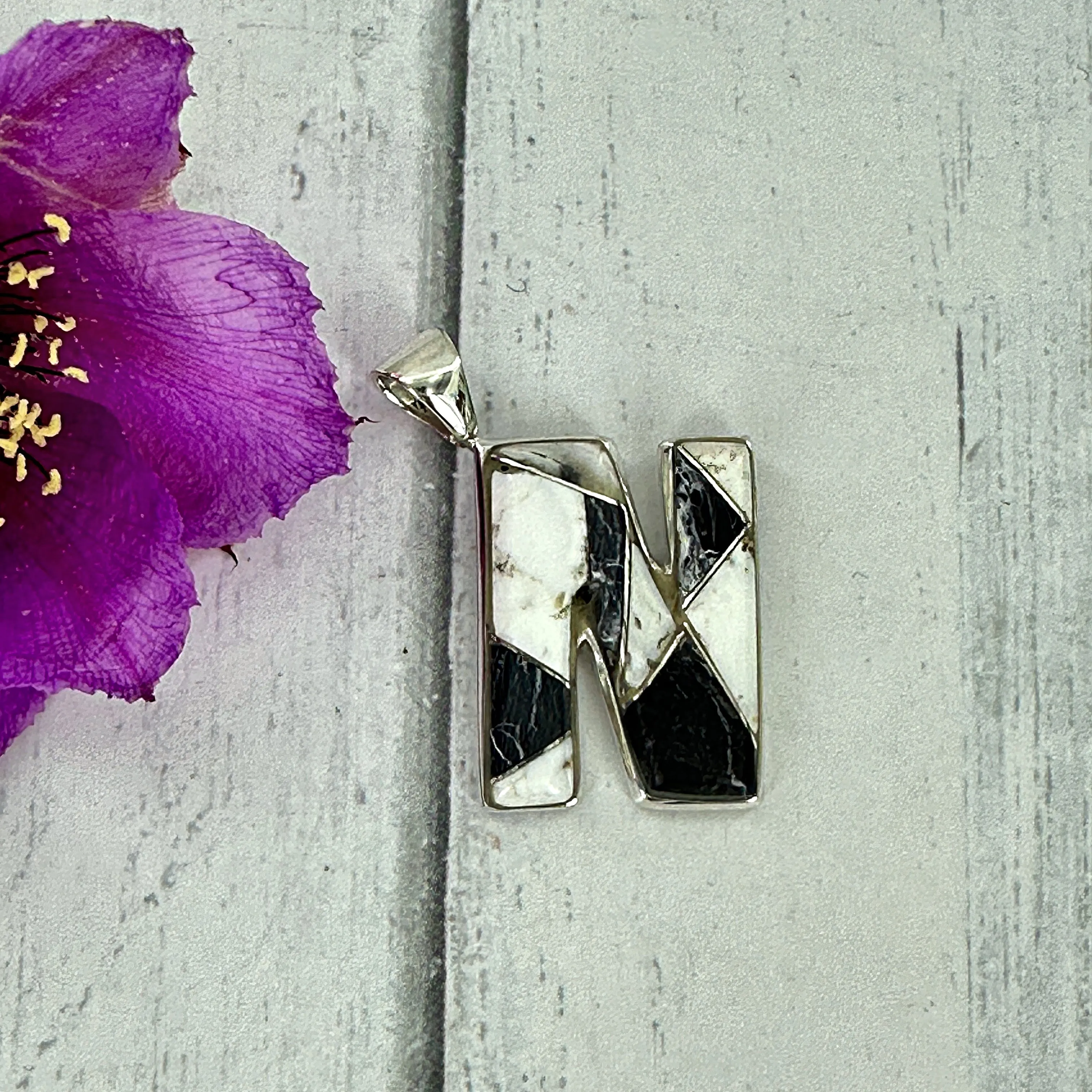 Initial Pendant {White Buffalo}