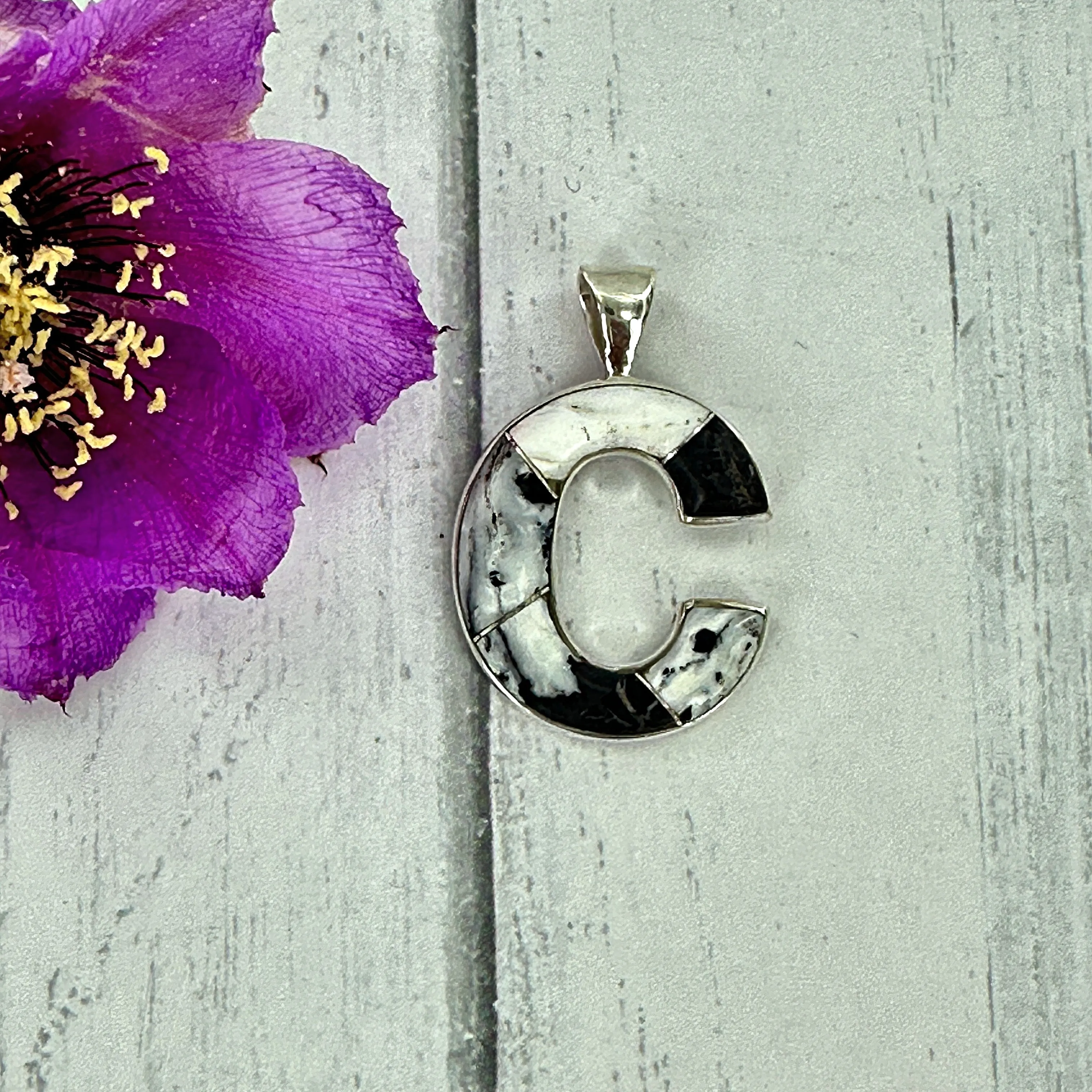 Initial Pendant {White Buffalo}