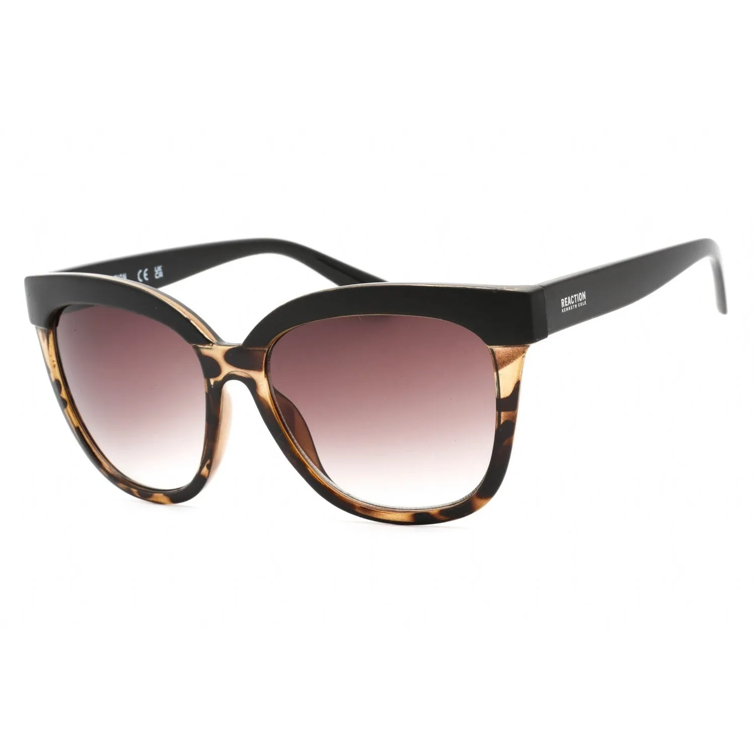 Kenneth Cole Reaction KC1320 Sunglasses dark havana / gradient brown Women's