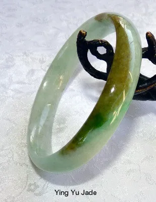 Kiss of Imperial Green Elegant Slender Burmese Jadeite Jade Grade A Bangle Bracelet 60mm (BB2721)