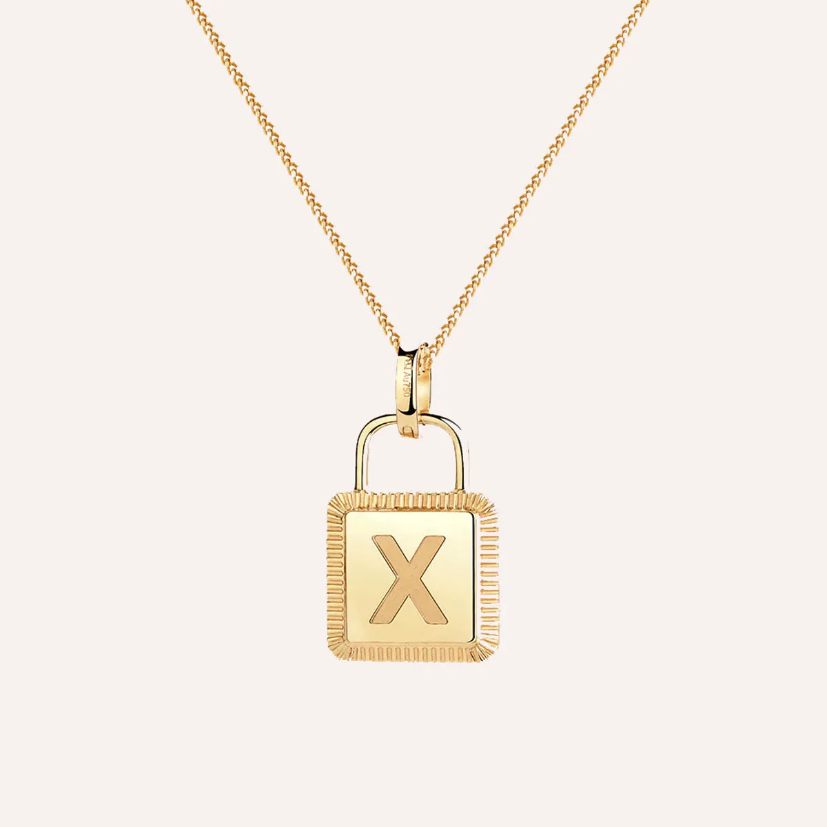 Letter Lock Pendant Necklace