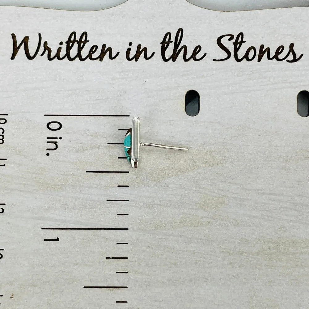 Lightning Bolts {small turquoise earrings}