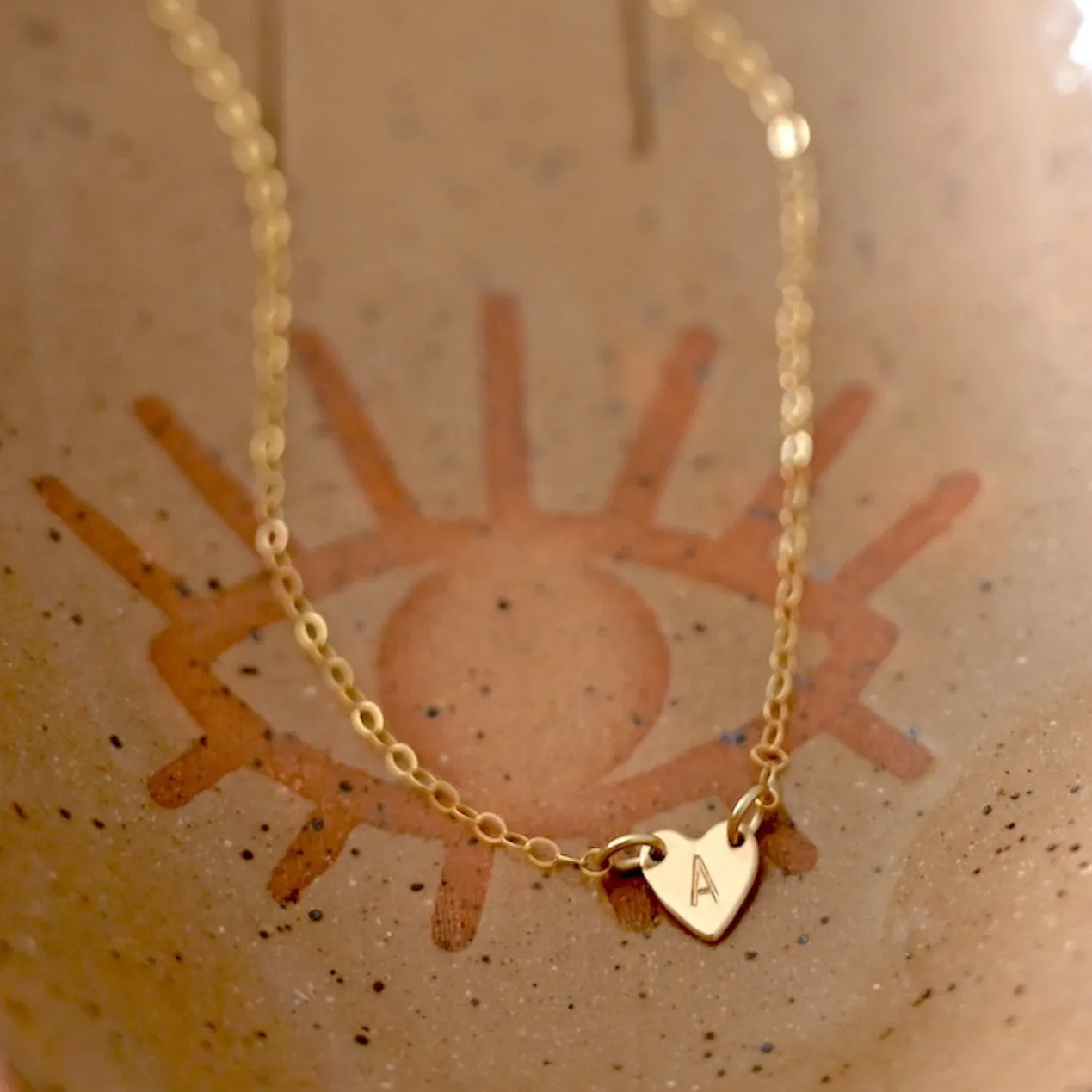 Lil Heart Initial Necklace