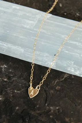 Lil Heart Initial Necklace