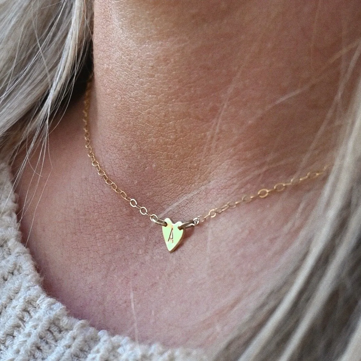 Lil Heart Initial Necklace