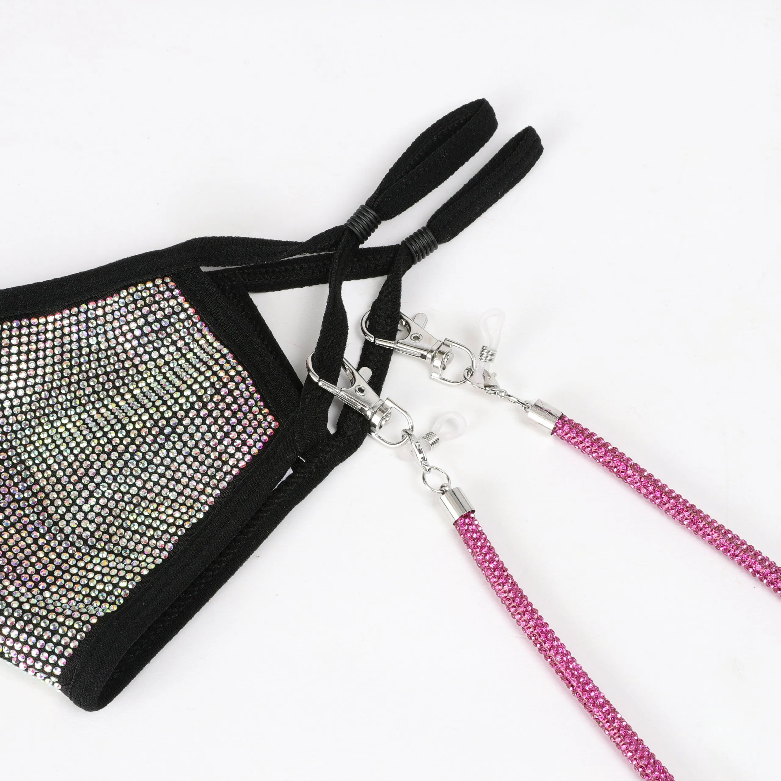 Lily Bejewelled Rhinestone Holder Strap - Fuchsia