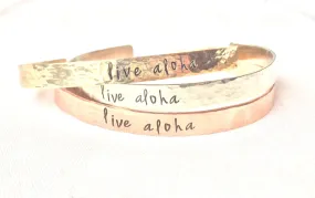 Live Aloha, Live Aloha Bracelet, Hawaiian Jewelry, Graduation Gift, Mother's Day Gift, natashaaloha, Beach Bracelets