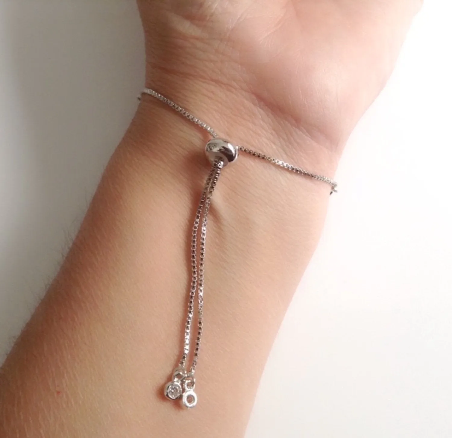 Lucky Charm Silver Plated Evil Eye CZ Abalon Bracelet