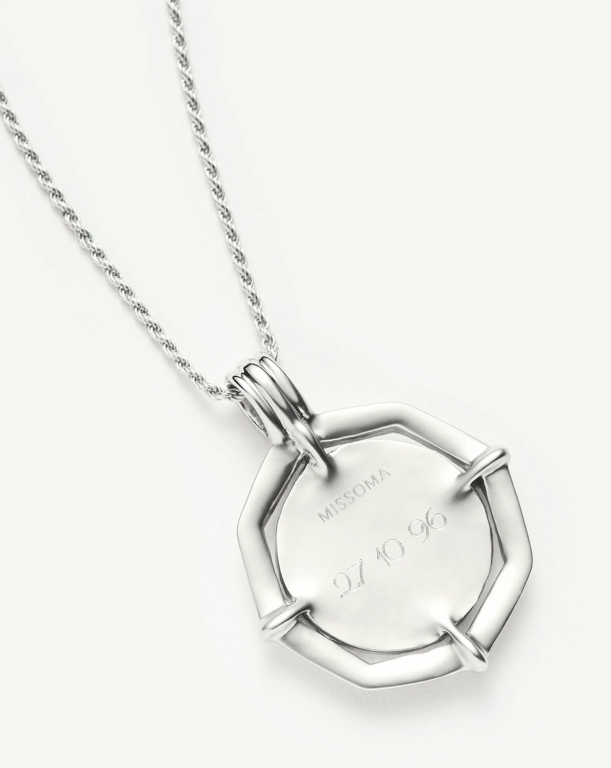 Lucy Williams Engravable Octagon Medallion Coin Necklace