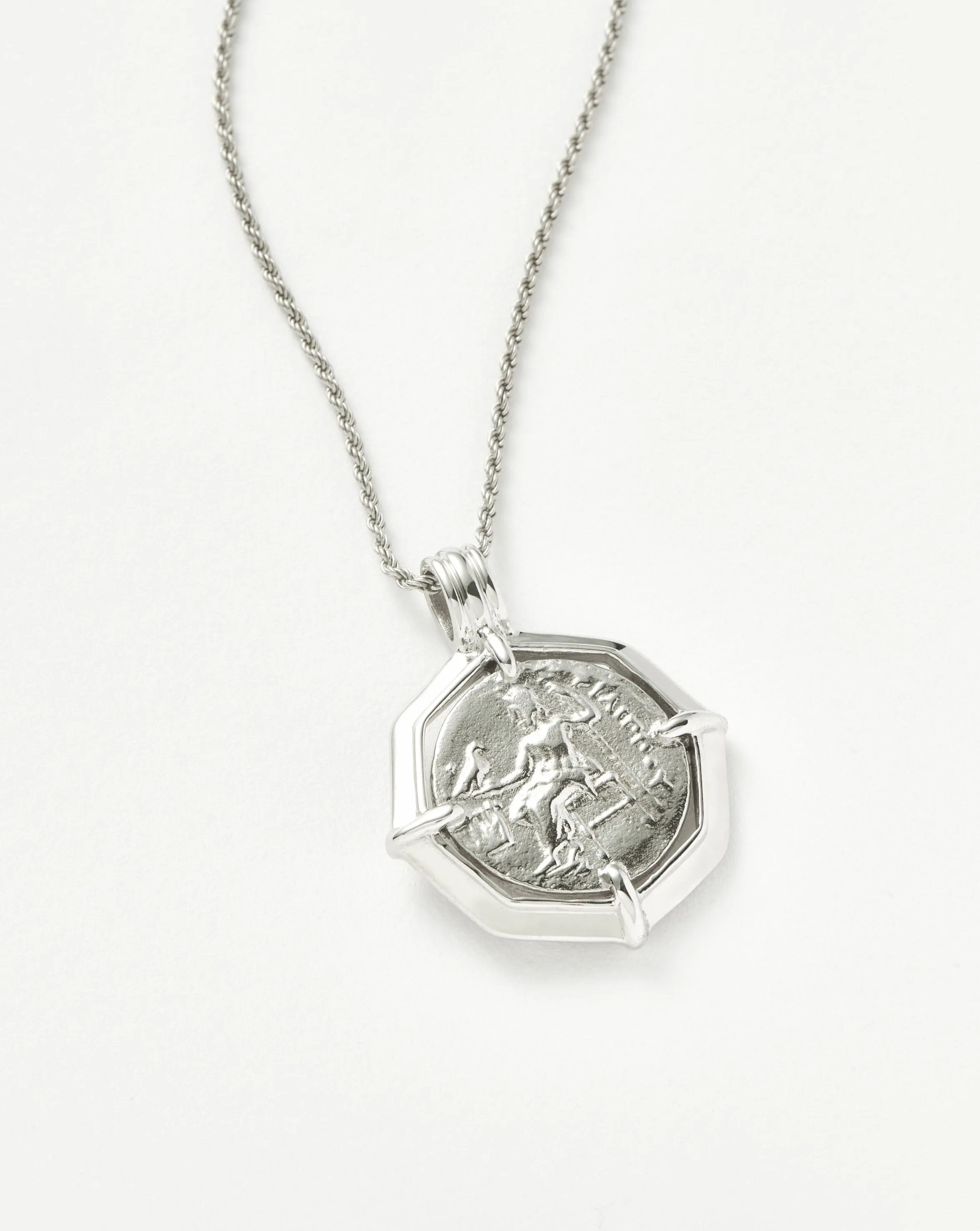 Lucy Williams Engravable Octagon Medallion Coin Necklace