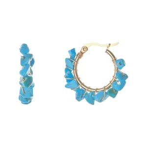 MANU KORAL HOOP EARRINGS