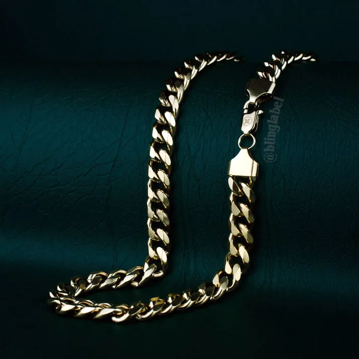 Miami Cuban Link Choker Chain in Gold